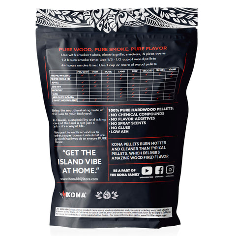 Kona Pecan Wood Pellets close-up highlighting natural hardwood and clean burn.