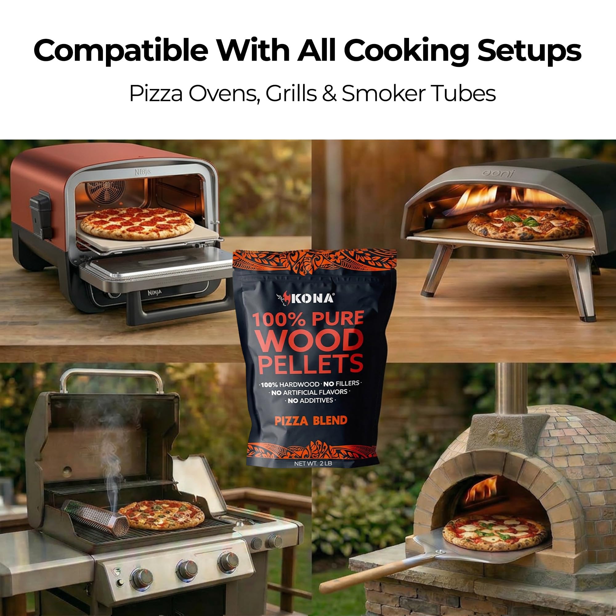 Kona Pizza Oven Pellets for easy loading in grills.