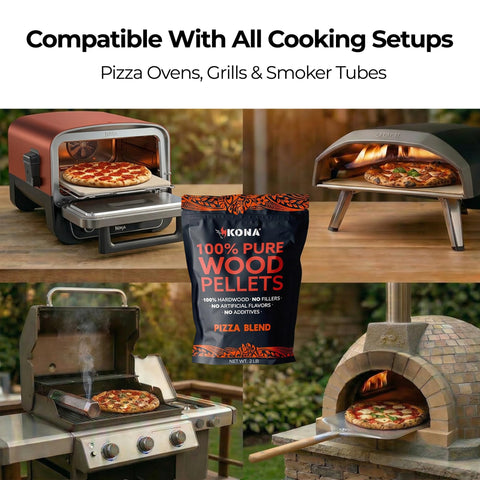 Kona Pizza Oven Pellets for easy loading in grills.