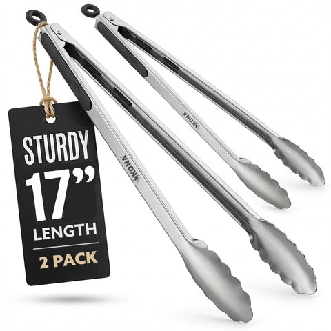 Kona premium locking tongs 17in closed for secure storage and locking action
