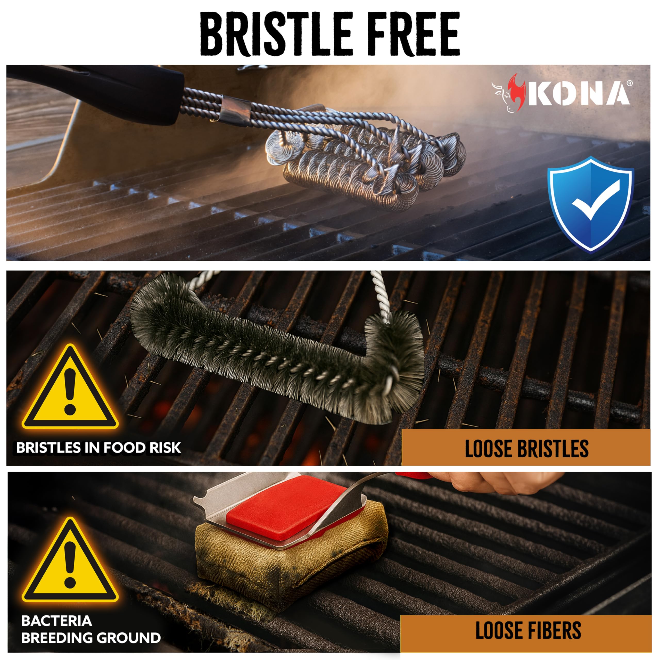 Rust-resistant stainless steel construction provides durable, long-lasting performance.