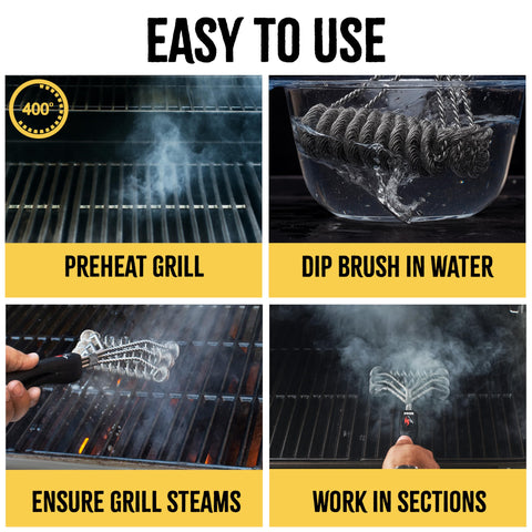 Steam-cleaning effect when used with water for deeper grime lift.
