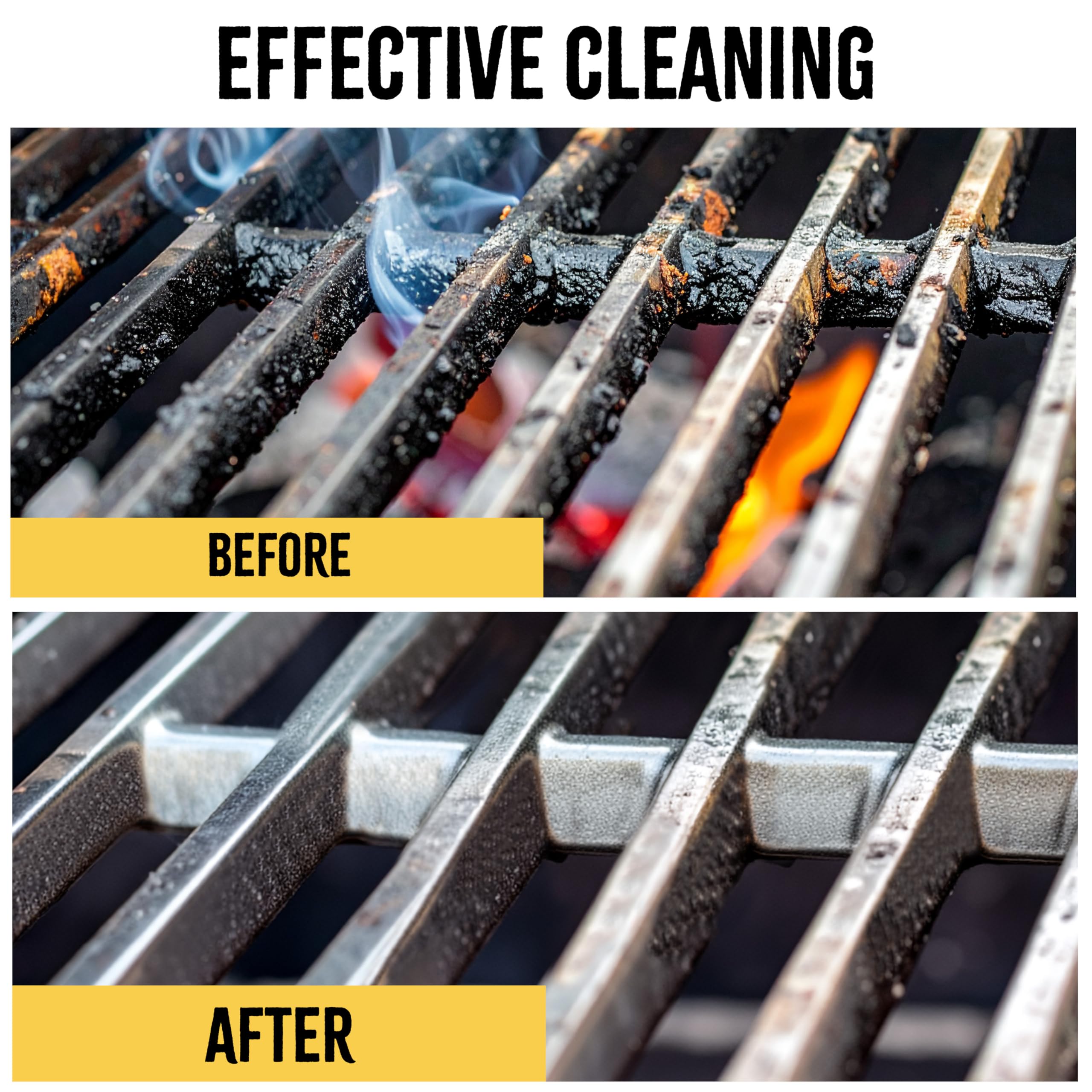 Preheat and square-section brushing for deep cleaning.