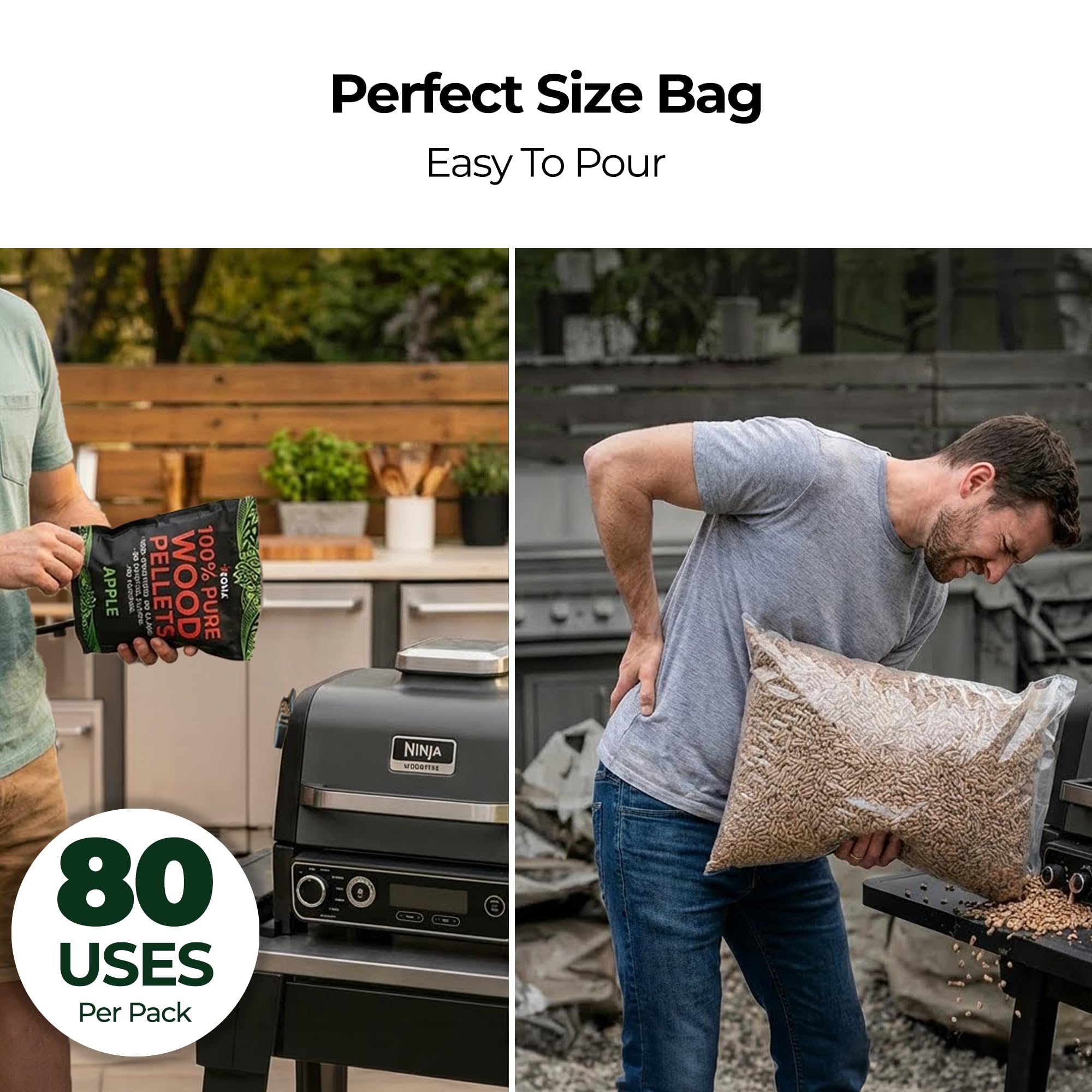 Kona supreme-blend wood pellets combine flavors for elevated grilling results.