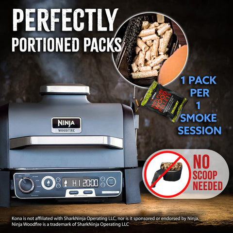 Single-session Kona pellet packs keep flavors fresh and mess-free