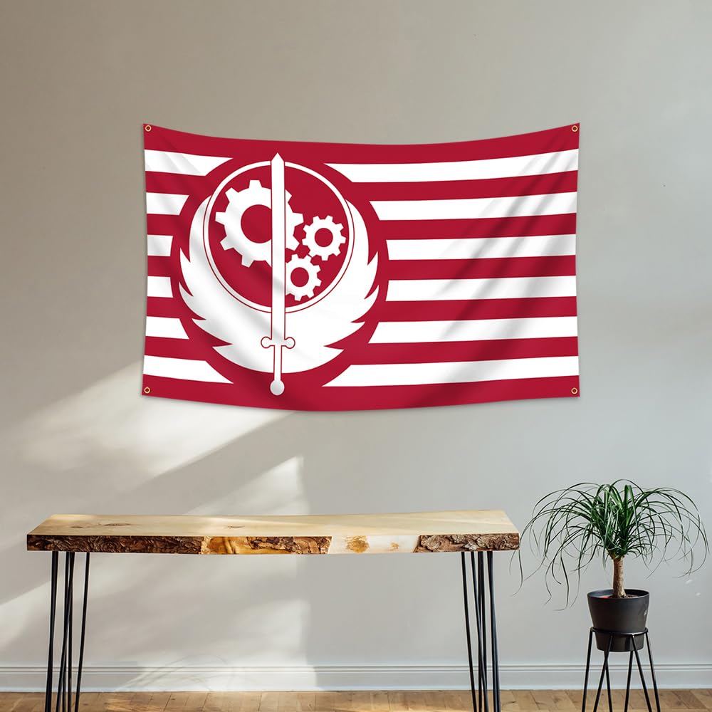 Closeup of brass grommet on Konern flag for secure hanging