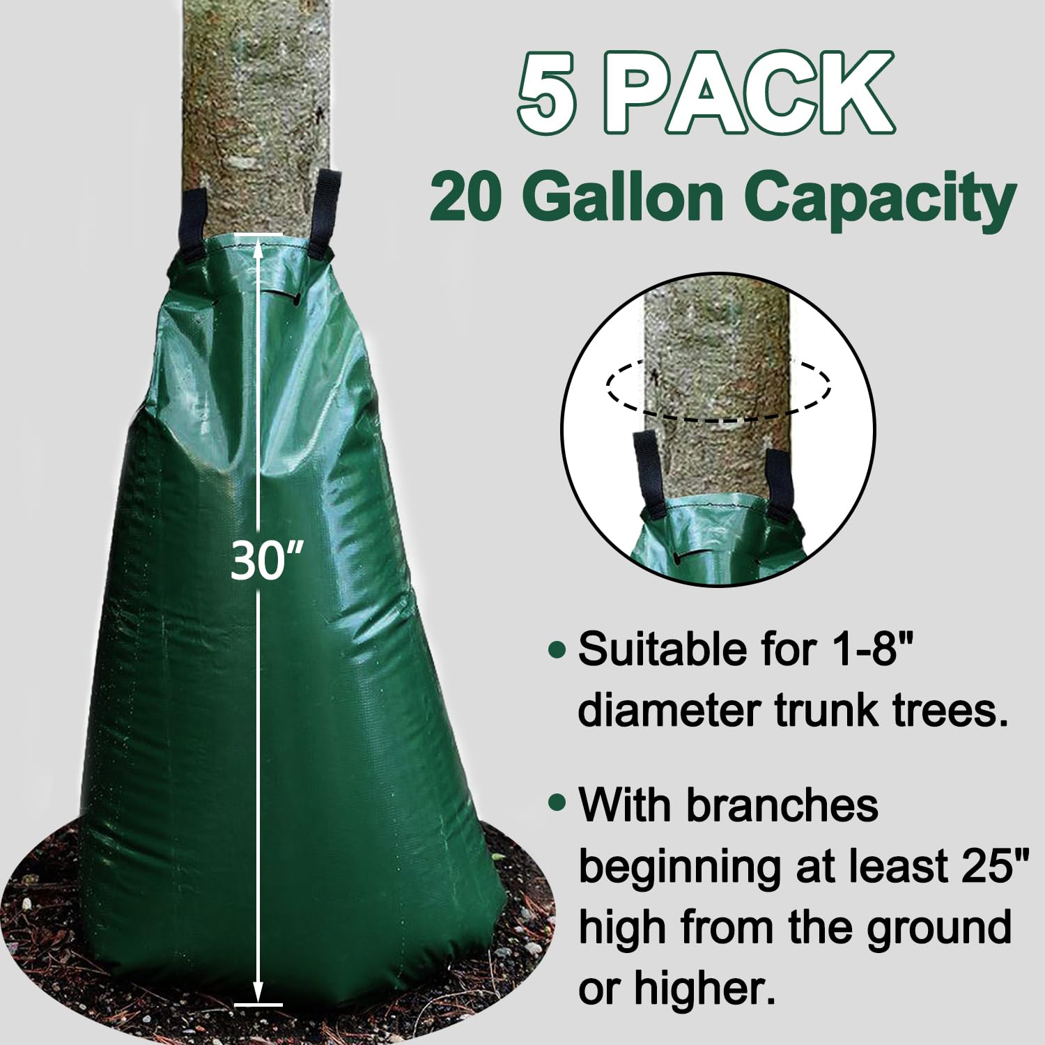 KONIGEEHRE two-bag option supports larger trees with extended irrigation.