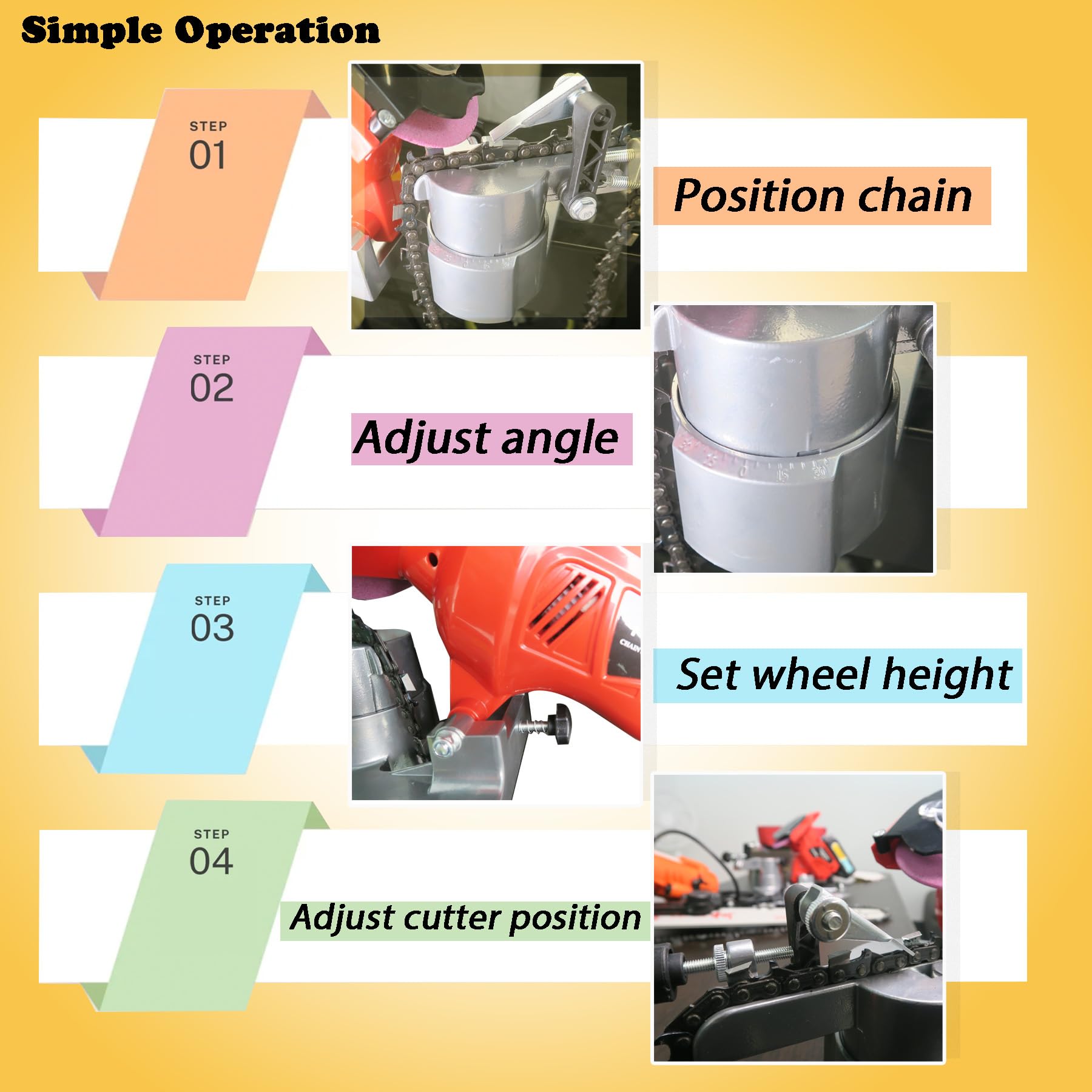 Konkell mountable base provides stable sharpening during use.