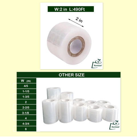 Konload tape used on fruit trees for secure budding