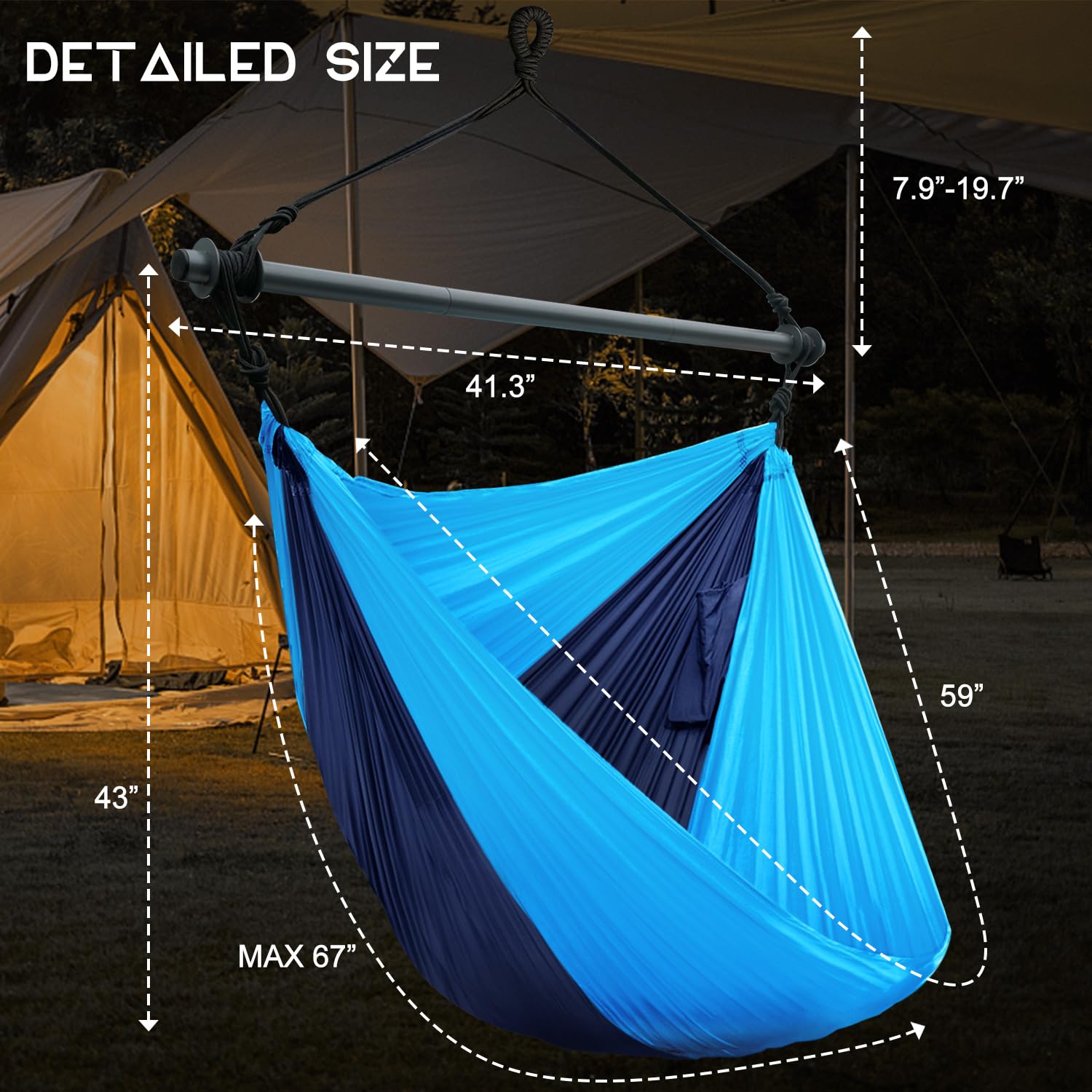 Detachable iron rod provides stable support during use.