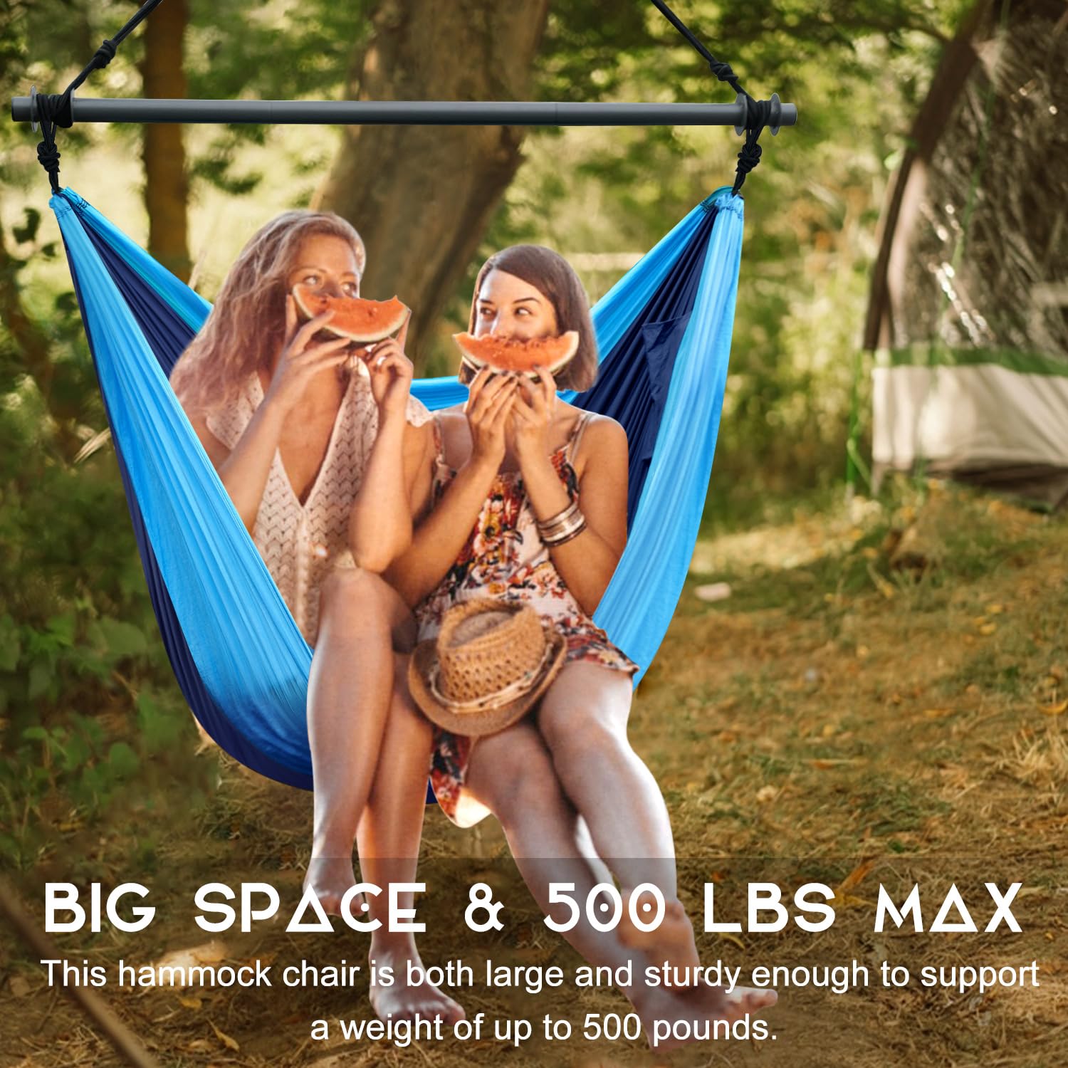 One-minute setup for fast, effortless hanging chair use.