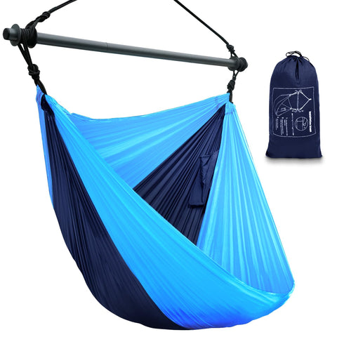 Konosnd hammock chair in navy for portable outdoor relaxation.