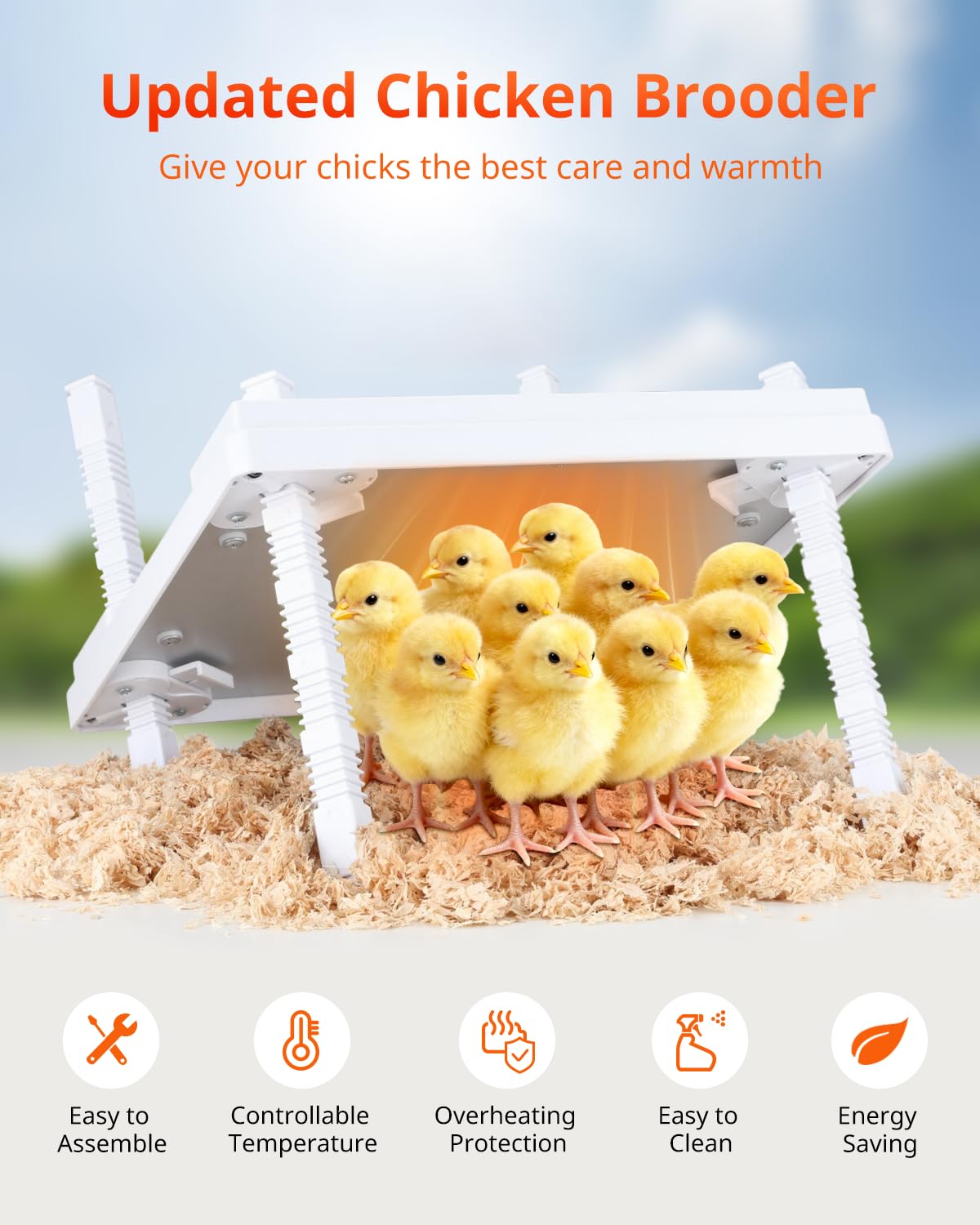KONYXALU Chick Heat Plate remote-control use enables precise temperature adjustments from anywhere.