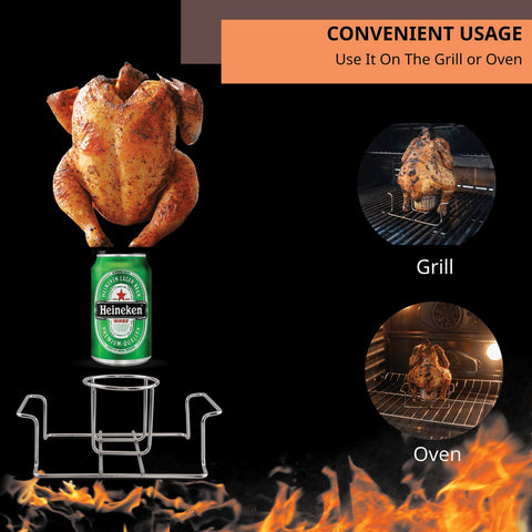 Koohere dishwasher-safe beer-can-chicken roaster for quick cleanup