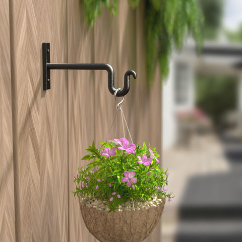 KOOKASHOP plant hook supporting a lantern for ambient outdoor lighting
