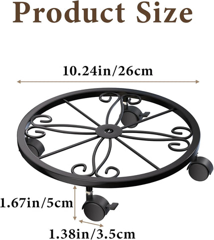 KOOKASHOP wheeled plant stand protects floors during shifts for indoor and outdoor use.