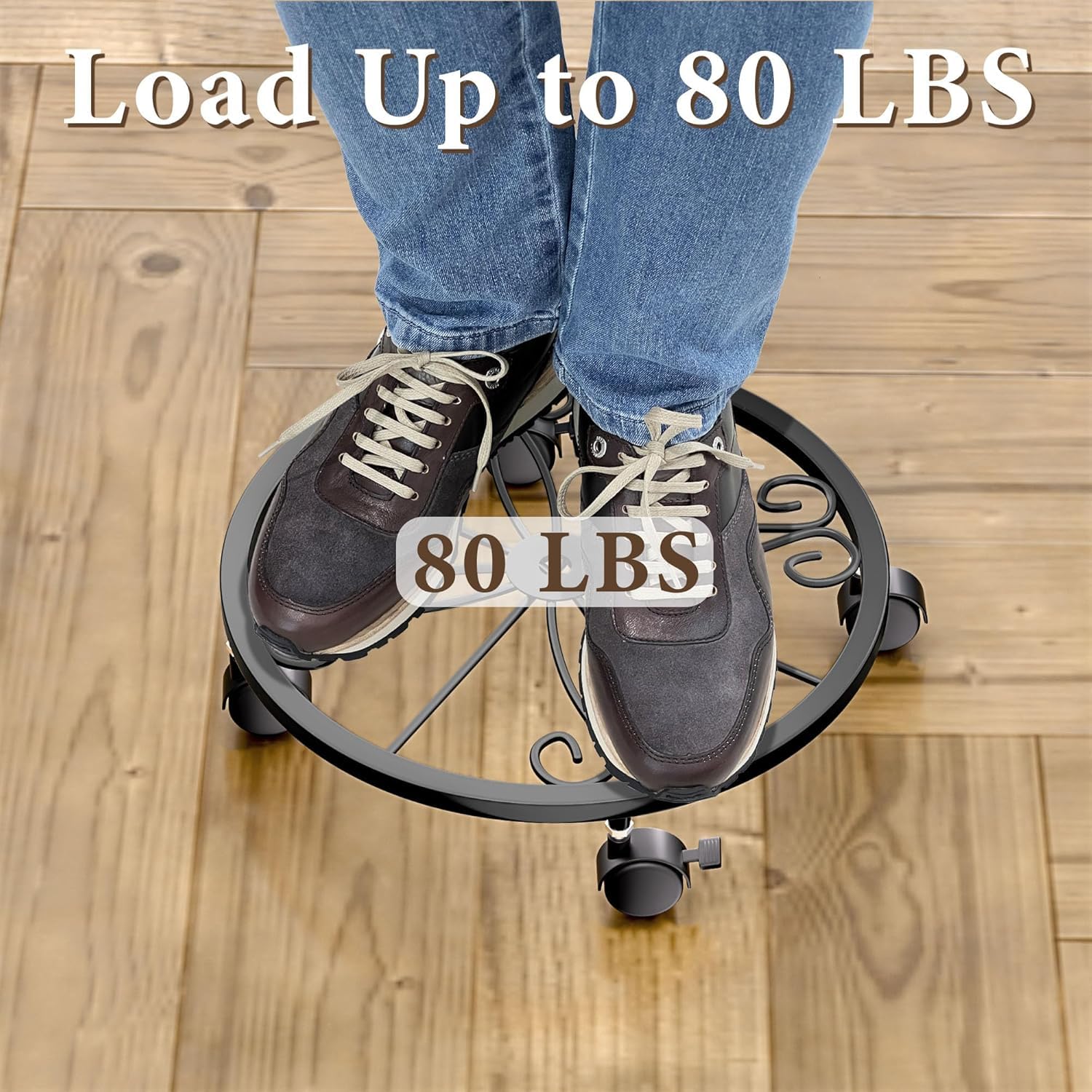 KOOKASHOP 360-degree swivel casters enable smooth, precise pot relocation.