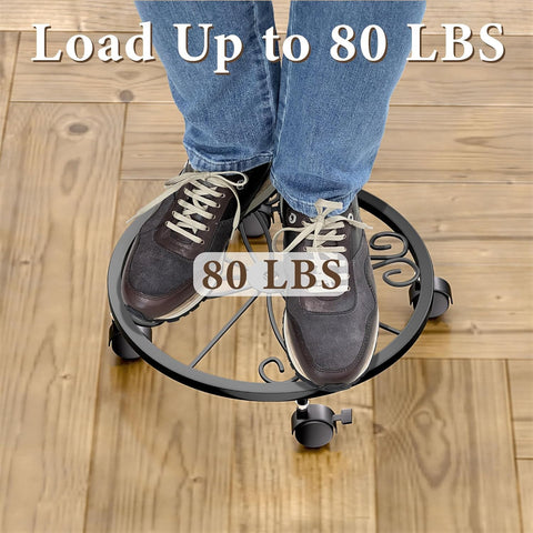 KOOKASHOP 360-degree swivel casters enable smooth, precise pot relocation.