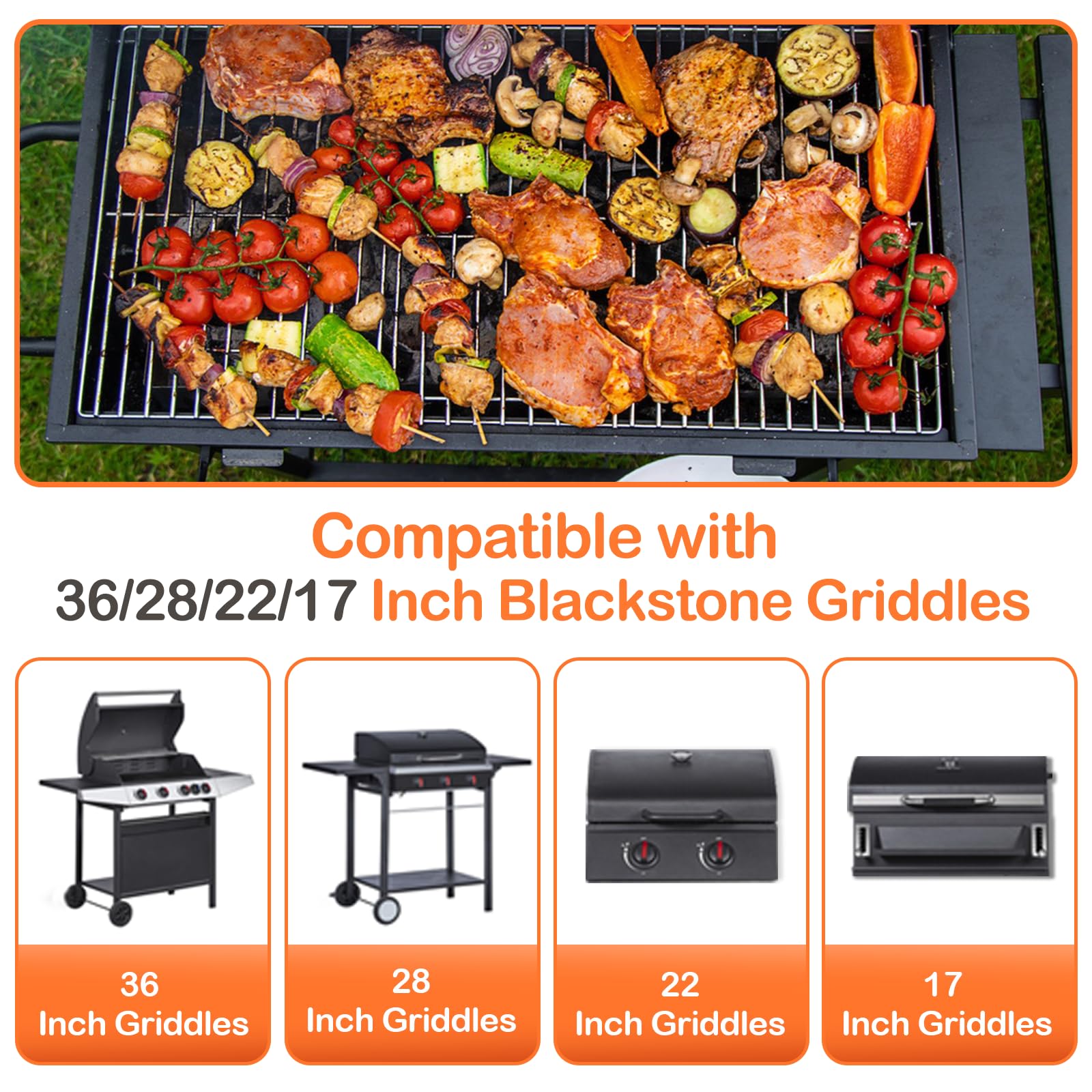 Koolstuffs liners on a 28 inch Blackstone griddle ready for spill free cooking
