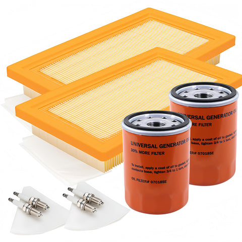KOONDHEEND maintenance kit 2-pack with filters, plugs and funnel for standby generators.