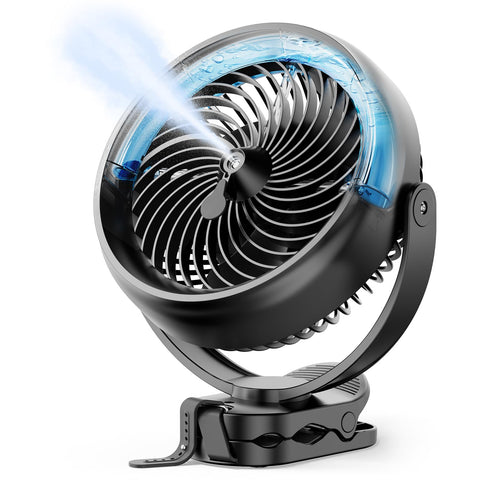 Koonie misting fan clip-compact for portable cooling on the go.