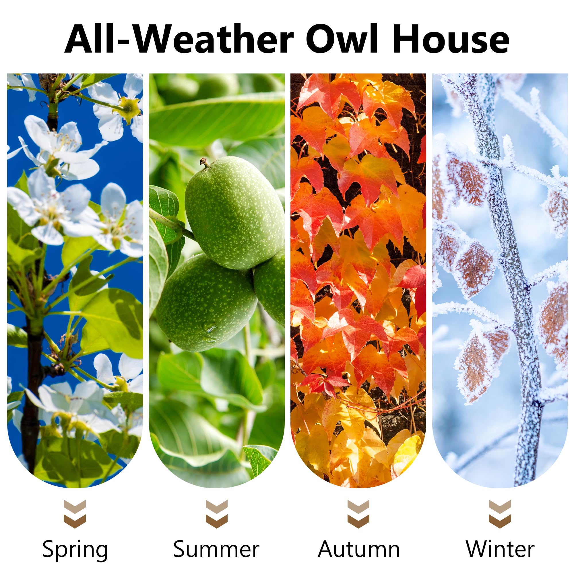 KOOPRO outdoor bird house; moisture-resistant wood for year-round use