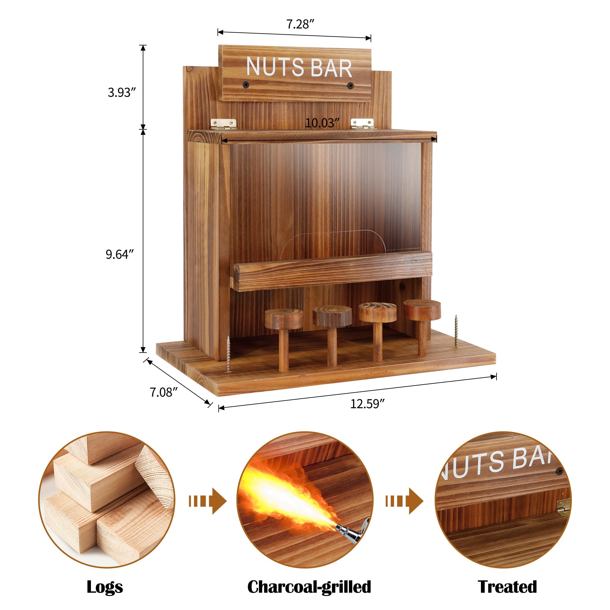 KOOPRO Squirrel Feeder easy-assembly kit for quick tree mounting