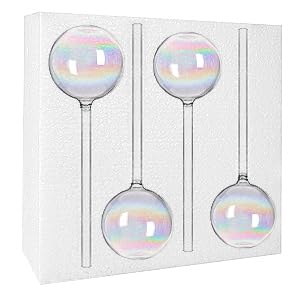 Koorabbee iridescent glass bulbs for hanging plants and planters.