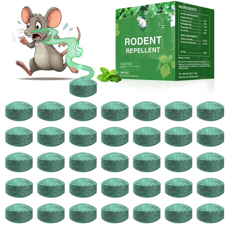 KOOSA peppermint rodent repellent balls in packaging, humane deterrent for mice and rats.