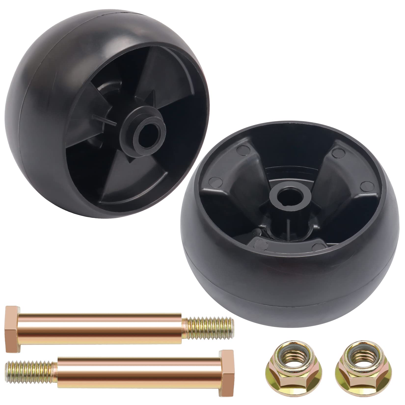 KOOTANS deck wheels 2-pack for easy mower deck height adjustment and smooth rolling.
