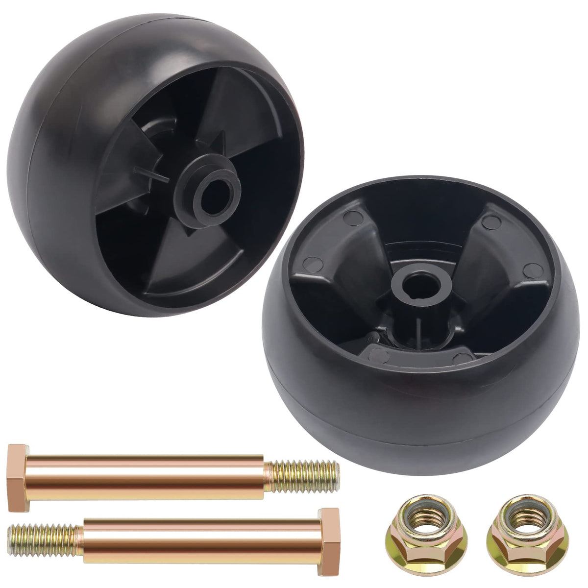 KOOTANS deck wheels 2-pack for easy mower deck height adjustment and smooth rolling.
