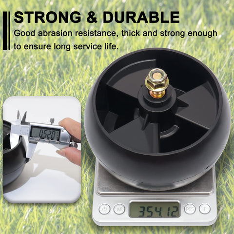 KOOTANS deck wheels dimensions 5-inch diameter for 42 to 54 inch decks.
