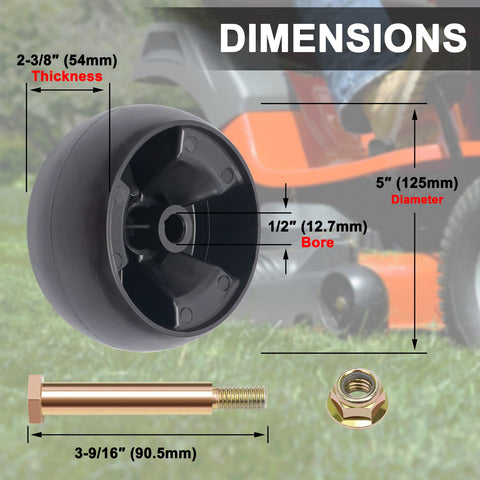 KOOTANS deck wheels shoulder bolts included for quick, secure installation.
