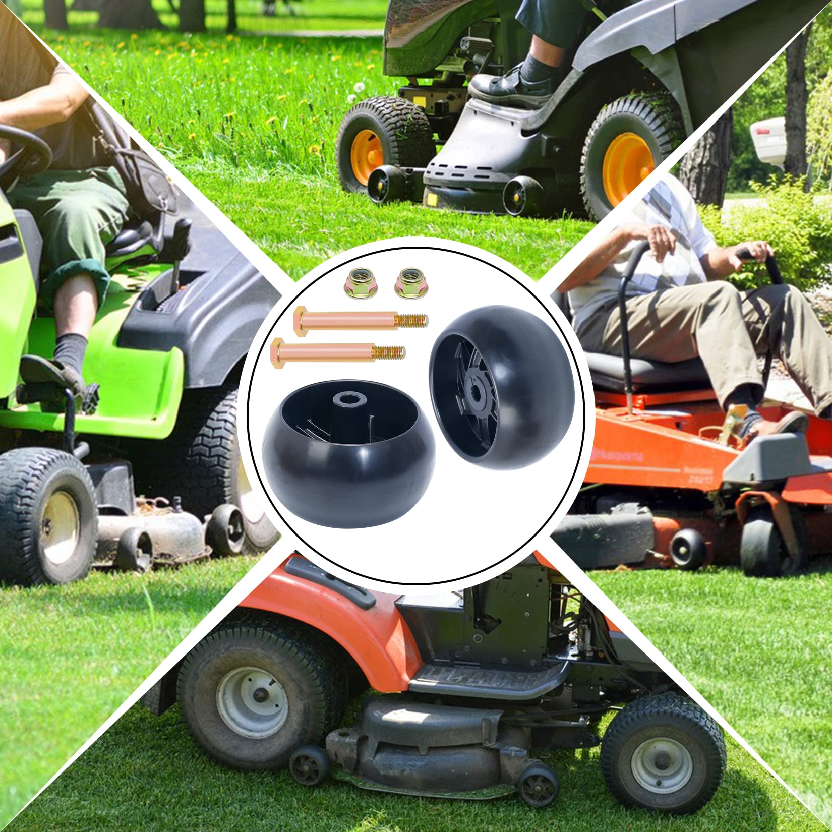 KOOTANS two-pack deck wheels provide steady support during mowing