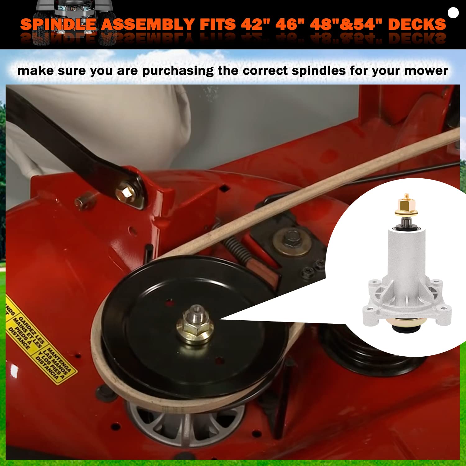 KOOTANS spindle assembly five-point star blade lock close-up for blade security