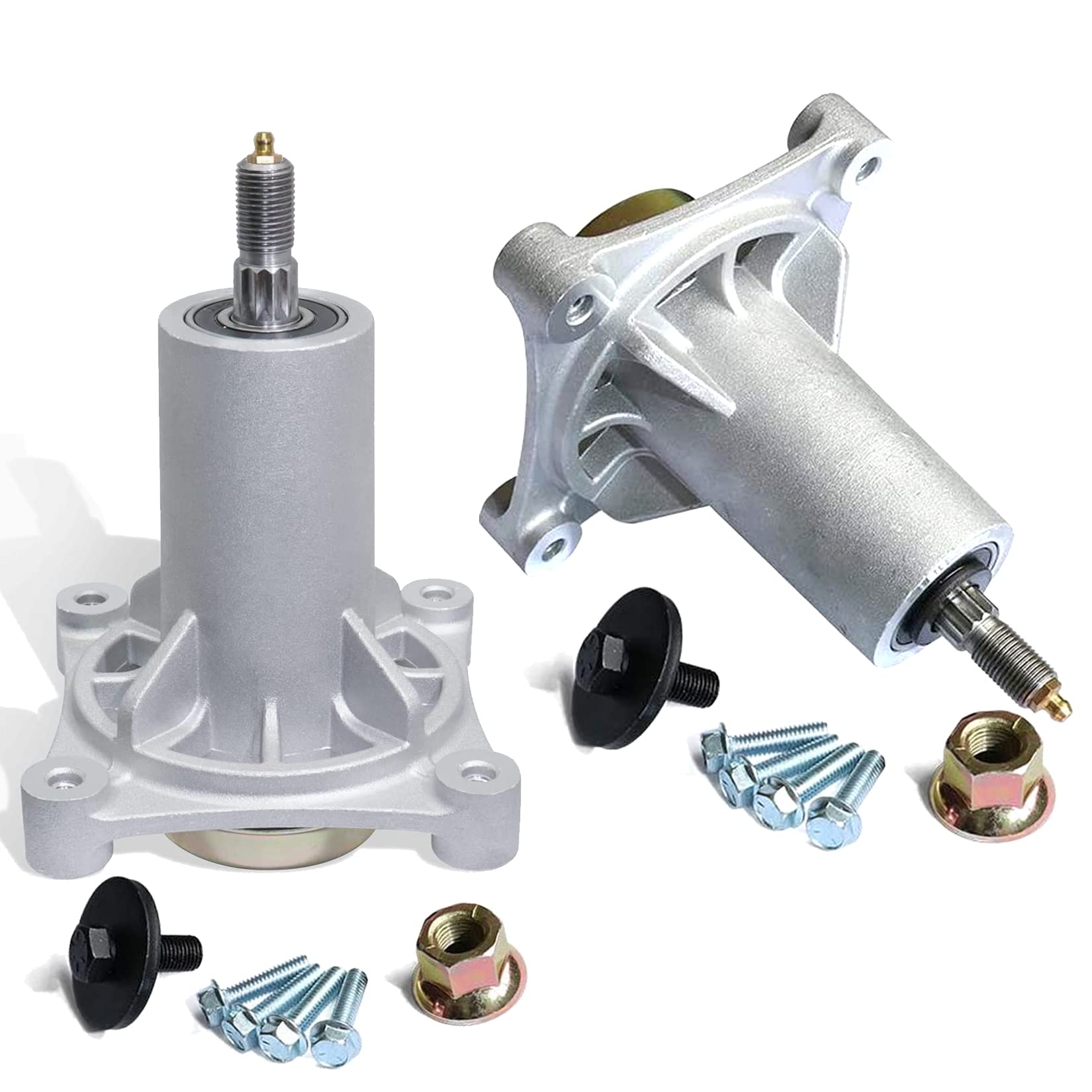 KOOTANS spindle assembly mower deck close-up showing durable aluminum body for longevity