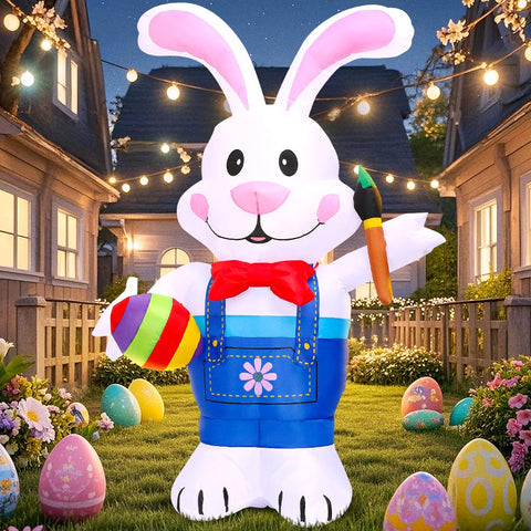 Kooy Easter Bunny contents include stakes rope and water bag for setup