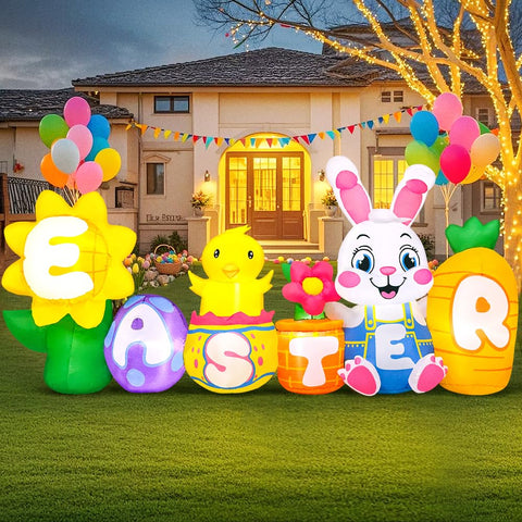 KOOY Easter bunny made of durable polyester for outdoor use