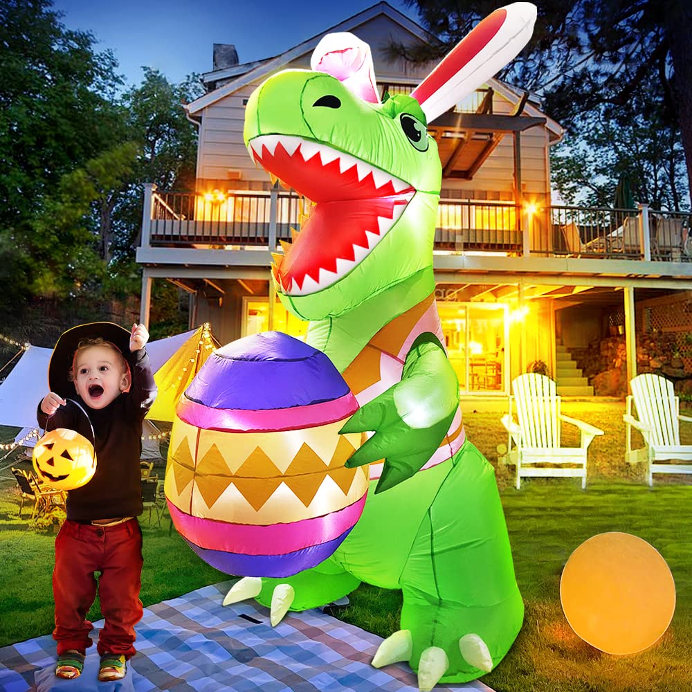 Kooy Easter inflatable with LED lights for nighttime glow.