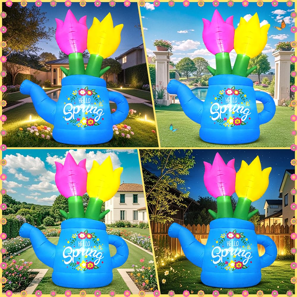KOOY inflatable flower with LED lights for an inviting evening display