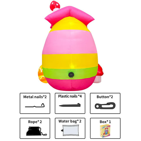 KOOY 7ft Easter inflatable creates a playful yard focal point.