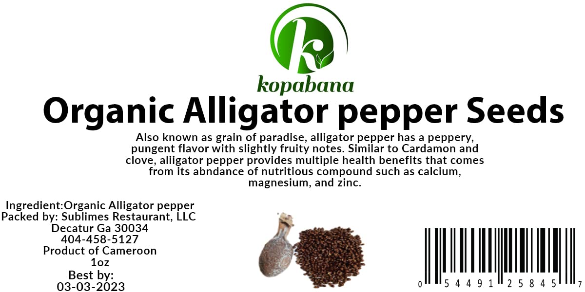 KOPABANA Alligator Pepper rub for fish with bold notes.