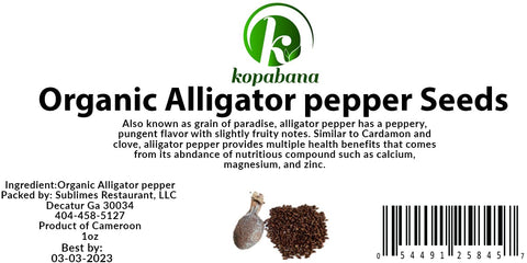 KOPABANA Alligator Pepper rub for fish with bold notes.
