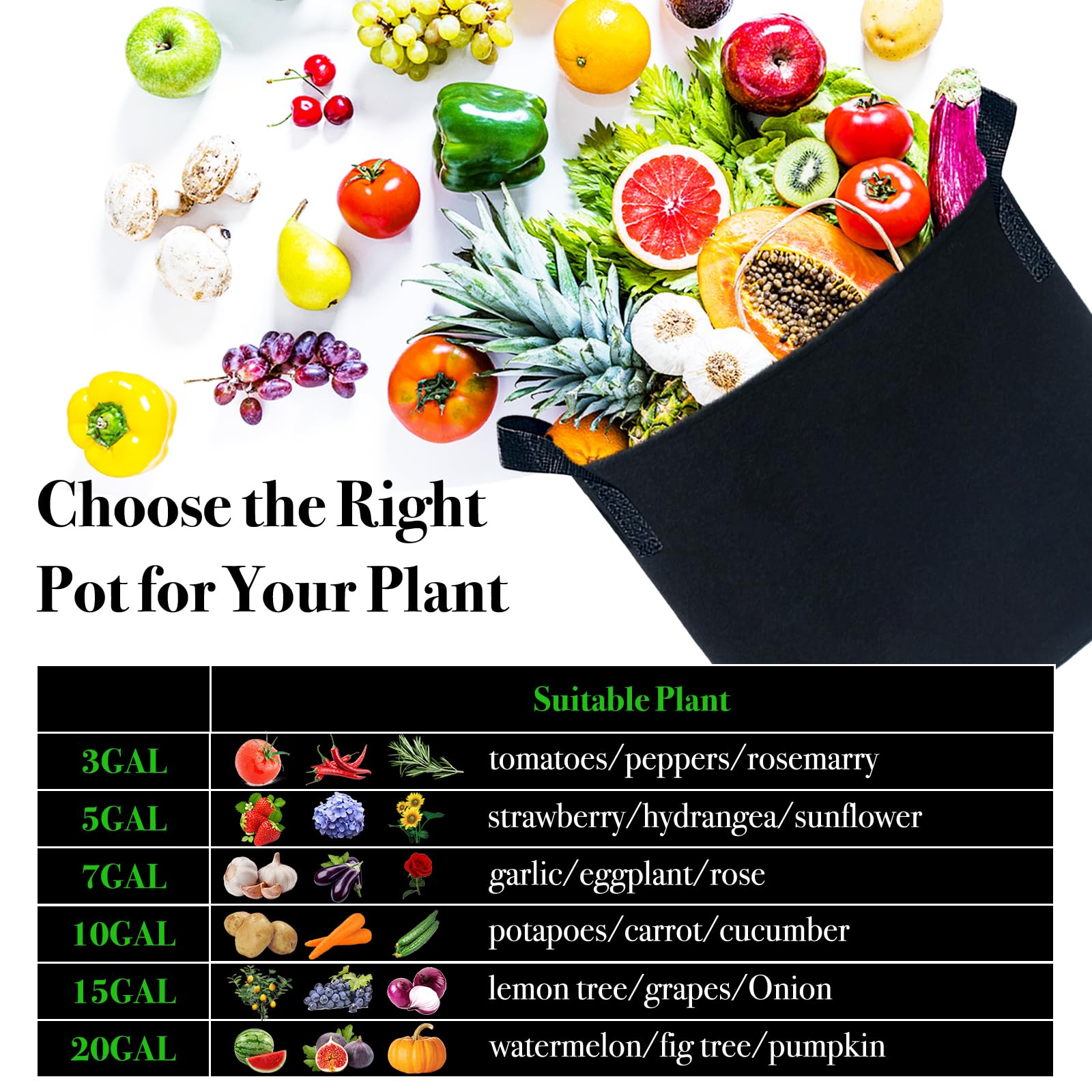 Kopotma plant bags are ideal for planting potatoes, radishes, and other vegetables.