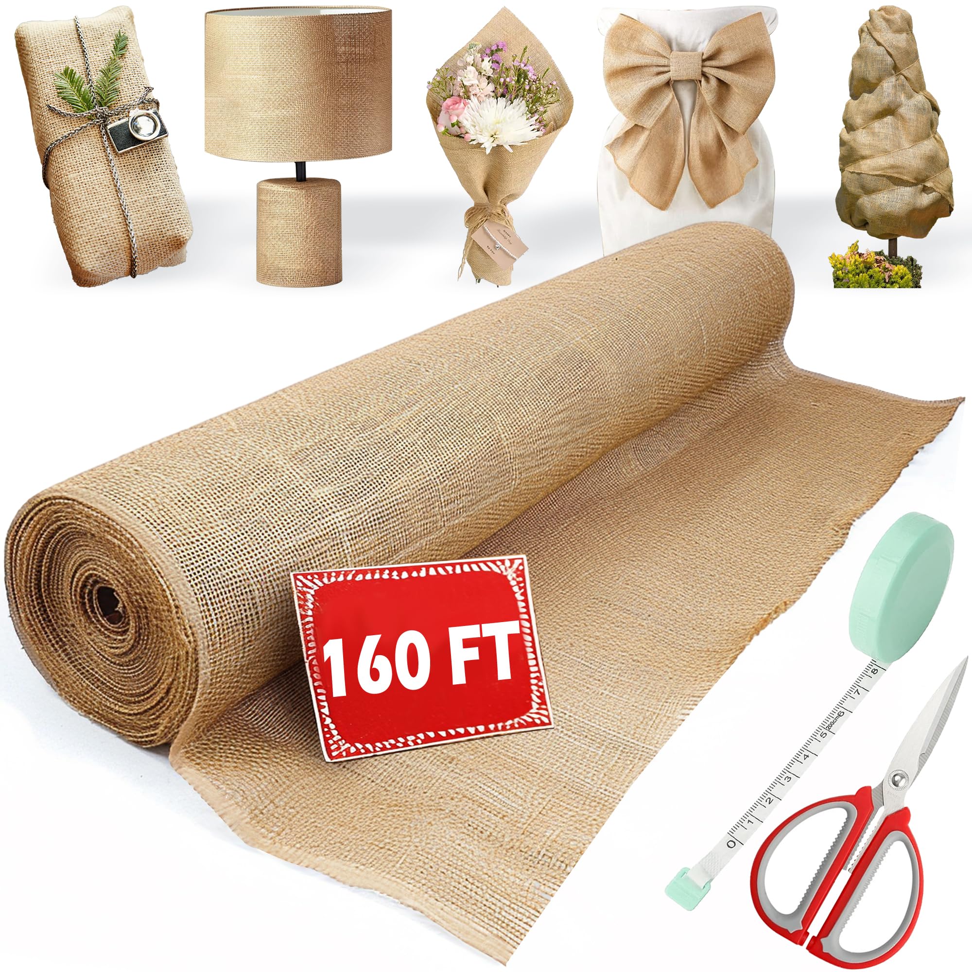 Koretech burlap roll close up of natural fibers for eco friendly garden shading.