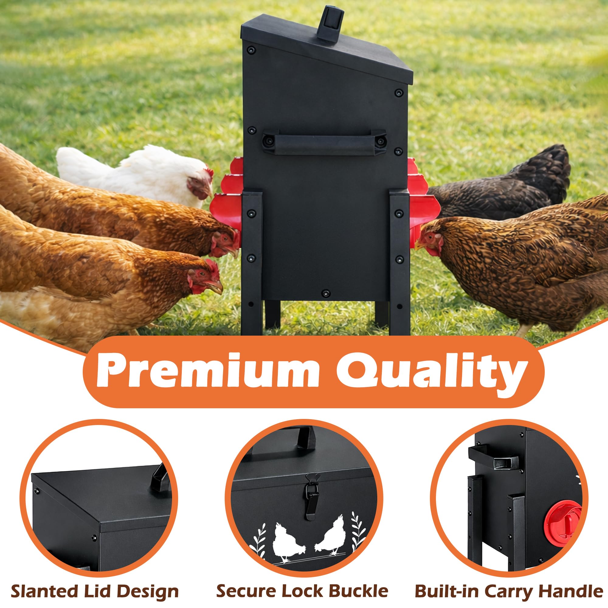 Koretech elevated adjustable legs displayed for cleaner feed access