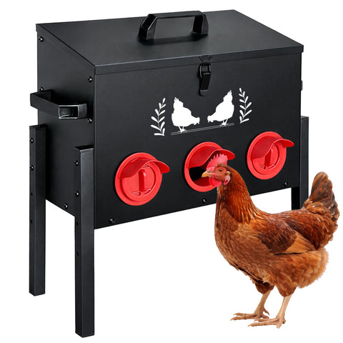 Koretech large-capacity feeder viewed from top for easy refills and long feeding intervals