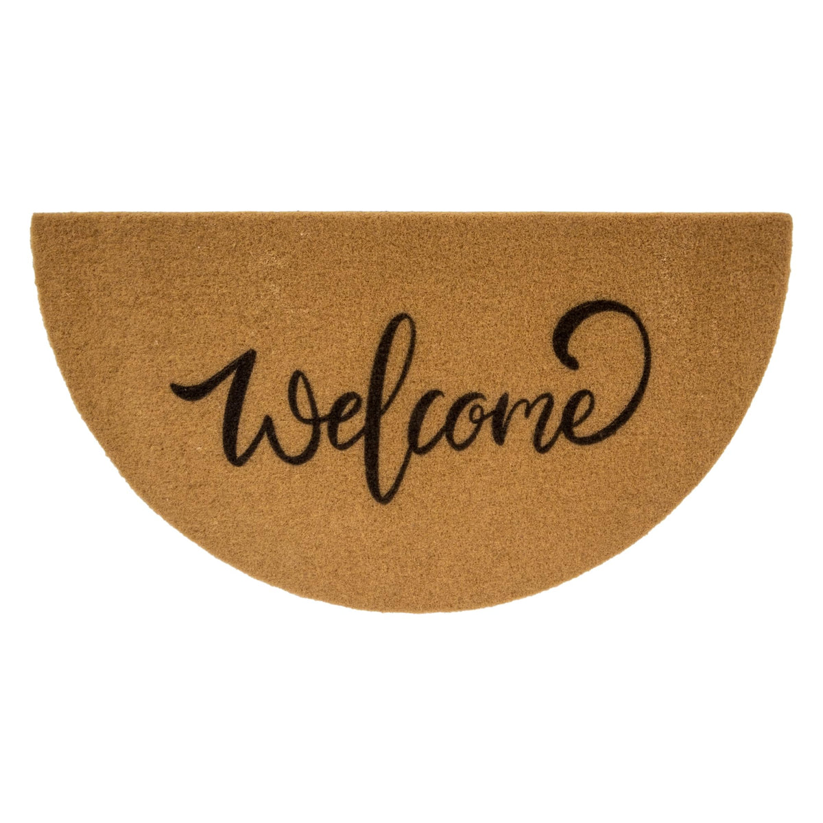 KorhLeoh half-round welcome doormat for the front door, durable for outdoor use.
