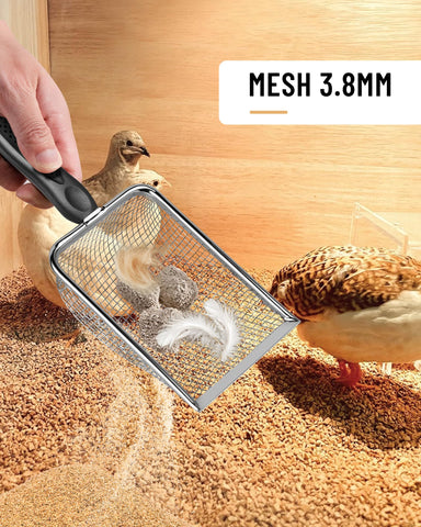 KOROI dual-mesh scoop pack for versatile coop cleaning