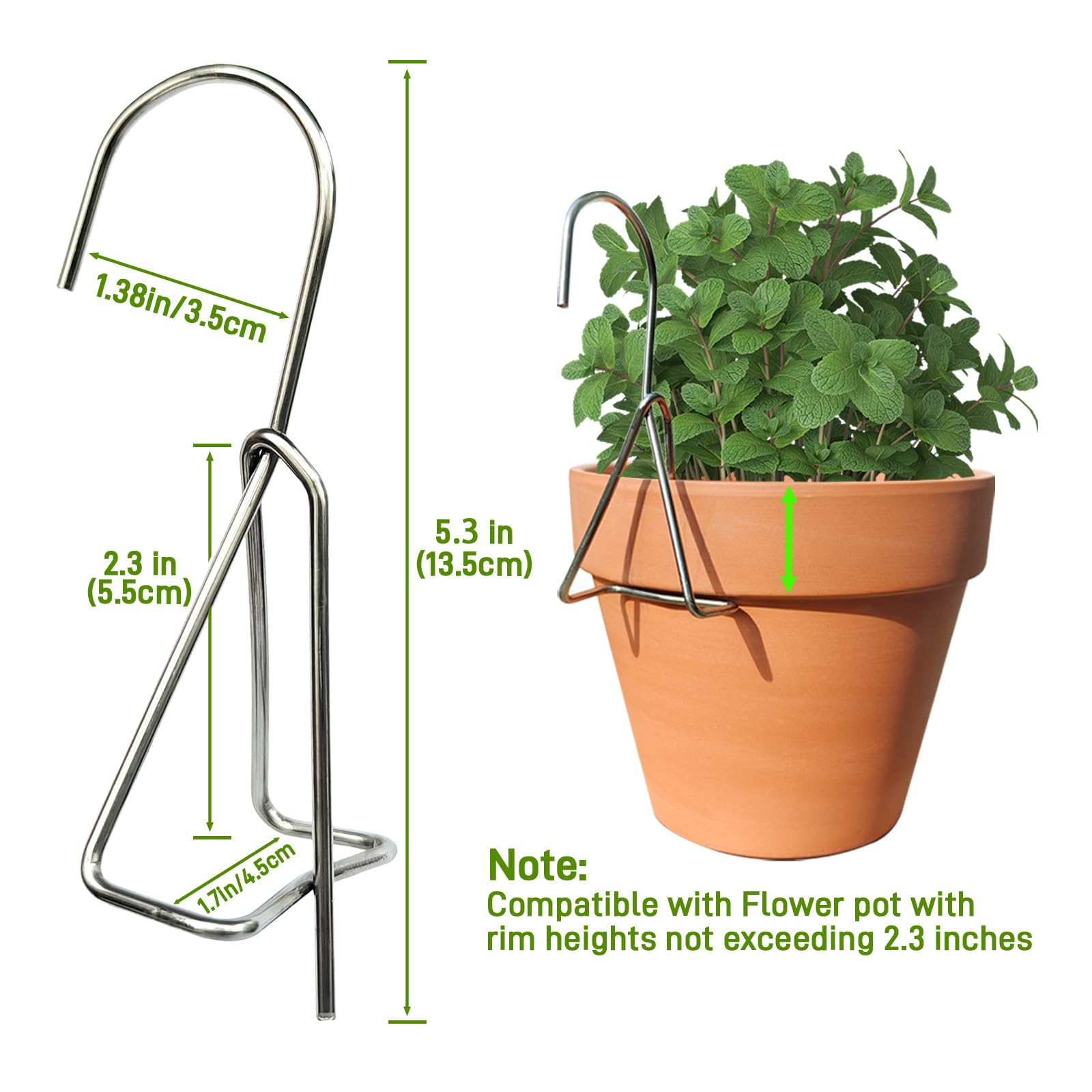 KOROI succulent plant hanger works great for small low-profile pots.